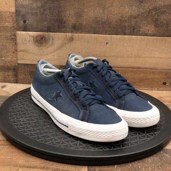 CONVERSE ONE STAR LUNARLON MENS ATHLETIC SHOES NAVY BLUE DENIM LOW SIZE 11 - Picture 3 of 9